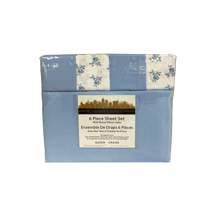 Belmont Hotel Sheet Set, Queen, Assorted, 6 Piece