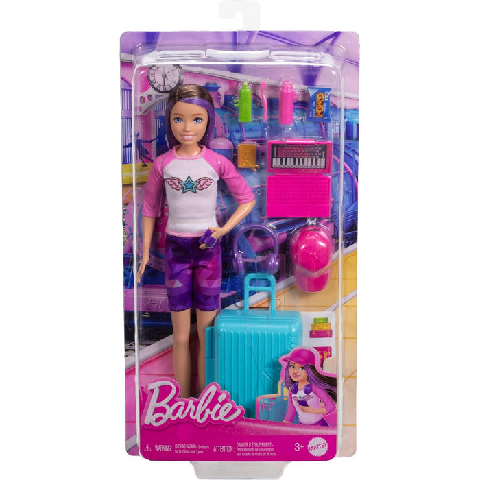 Ensemble de voyage avec poupée Skipper Barbie, 10 pièces