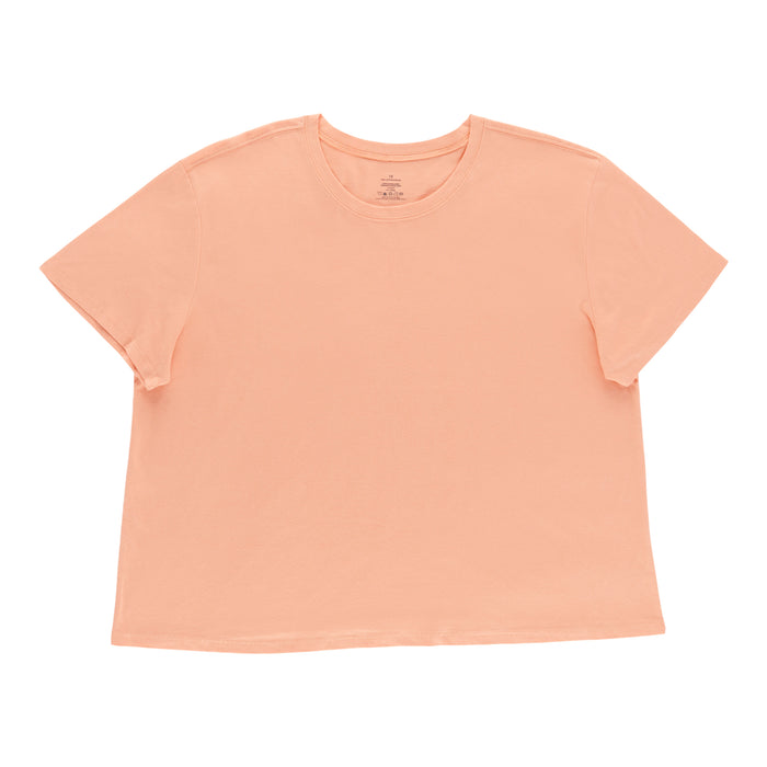 Tee-shirt à col rond et manches courtes taille plus pour femmes