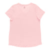 Tee-shirt à col en V et manches retroussées pour femmes
