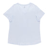 Tee-shirt à col en V et manches retroussées taille plus pour femmes