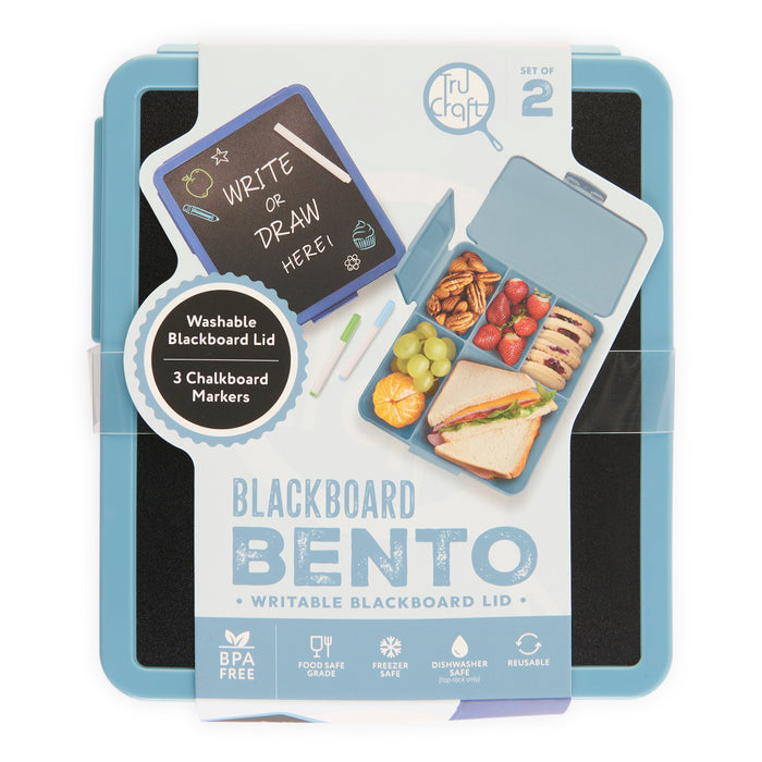 Contenant Bento Blackboard, marine/turquoise