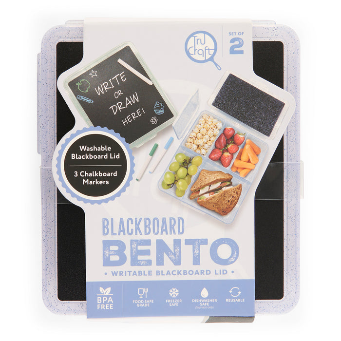 Blackboard Bento Boxes, 2 Pack