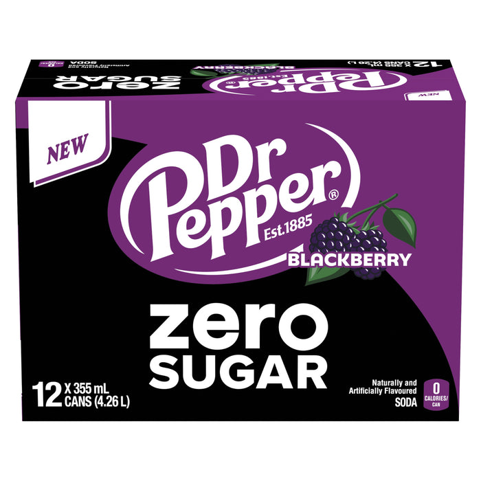 Dr Pepper Blackberry Soda, 355 ml x 12-Pack