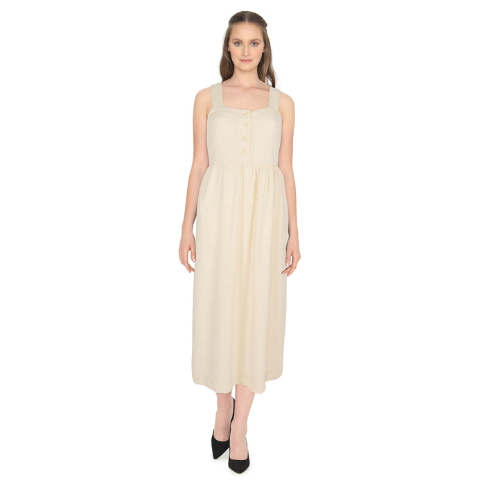 Robe midi en lin pour femmes