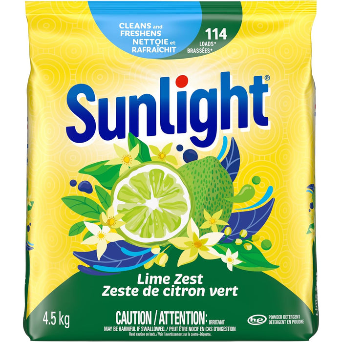 Sunlight Lime Zest Laundry Detergent Powder,  4.5 kg