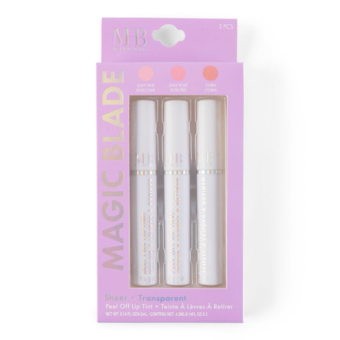 Teintes pour les lèvres à peler Magic Blade, emb. de 3