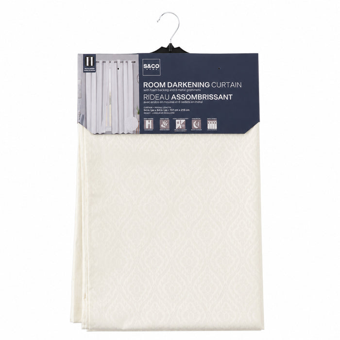 Rideaux en jacquard à motif foulard avec endos en mousse, modèles variés – 54 po x 84 po