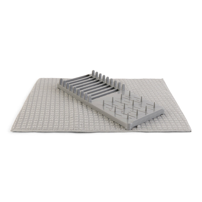 Égouttoir à vaisselle et tapis de séchage, 2 pièces