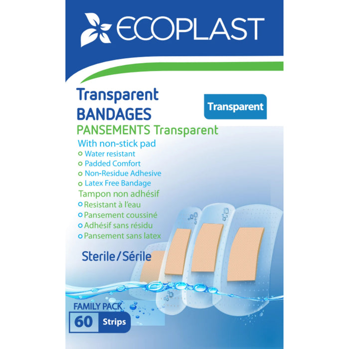 Eco Plast Water Resistant Bandages, 60-Pack