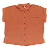 Chemise en mousseline de coton à manches courtes taille plus pour femmes
