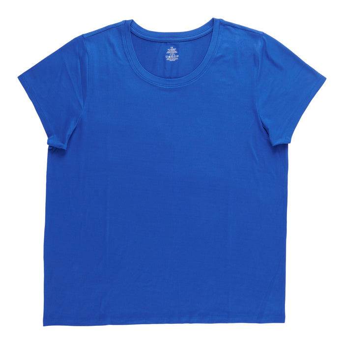 Tee-shirt à manches courtes et col rond taille plus pour femmes