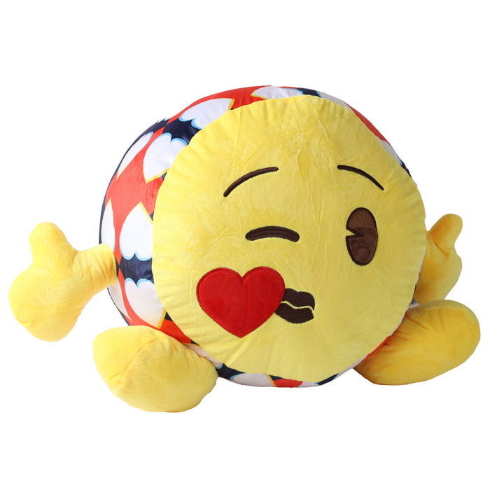 Emoji Cushion, 18-in x 18-in/24-in x 24-in.