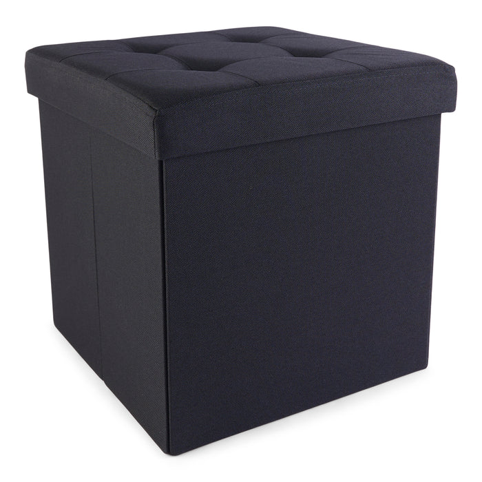 Storage Ottoman, Black, 15-in x 15-in x 15-in.