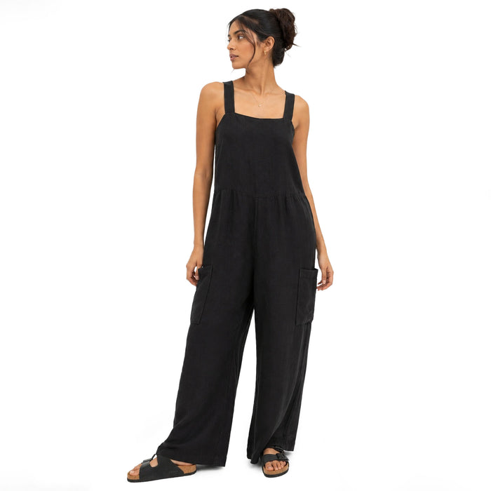 Women's Linen Jumpsuit with Pockets