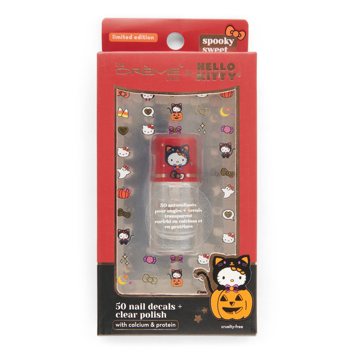 The Crème Shop X Hello Kitty Nail Decals + Clear Nail Polish, 50-Count