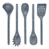 Silicone Utensil Set, Dark Grey, 5 Piece