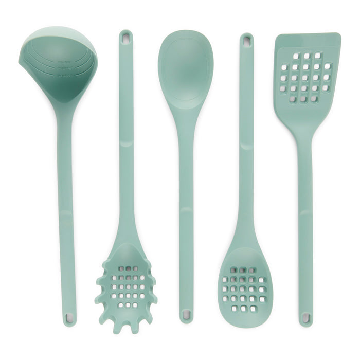 Silicone Utensil Set, Sage, 5 Piece