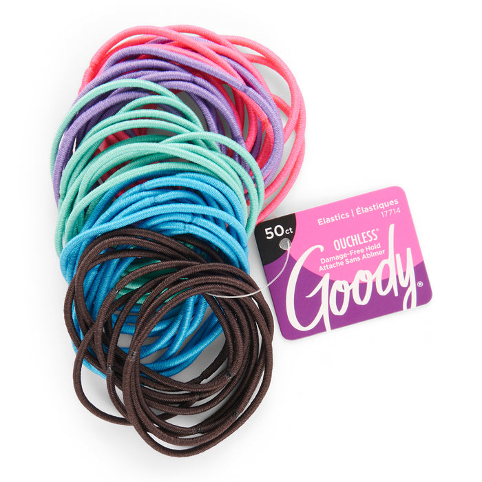 GOODY Neutral Hair Elastics, 50- Pack