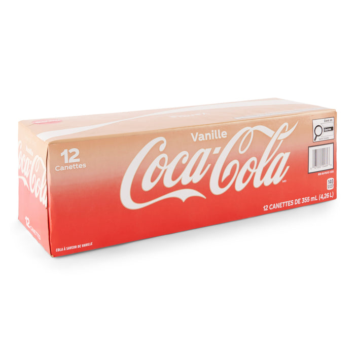 Boisson gazeuse à saveur de vanille Coca-Cola, 355 ml, emb. de 12