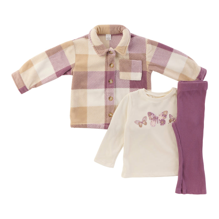 Infant Girls' Shacket Set, 3-Piece