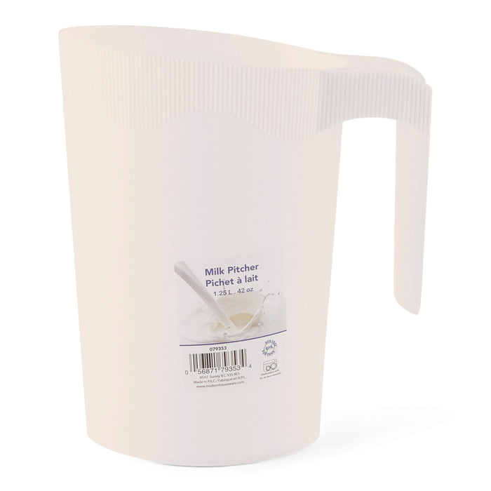 Milk Pitcher, 7.4-in x 4.3-in x 6.5-in.