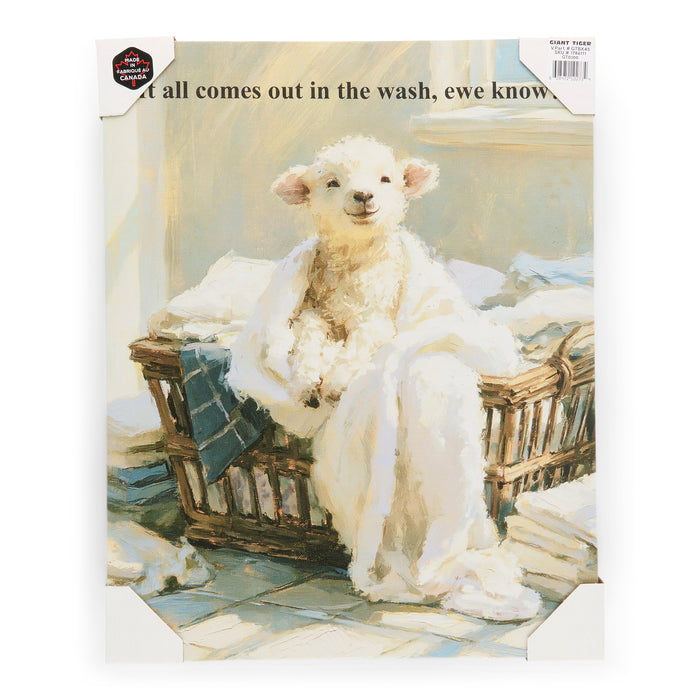 Laundry Animal Wall Art, English, 16-in x 20-in.