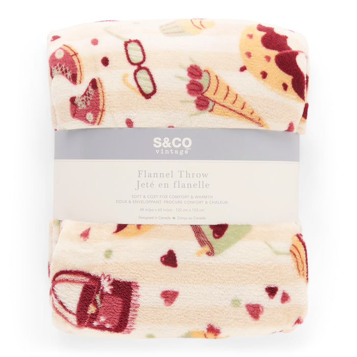 Printed Fall Throws, Assorted, 50-in x 60-in.
