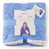 Jeté en sherpa et jersey à capuchon, 50 po x 60 po