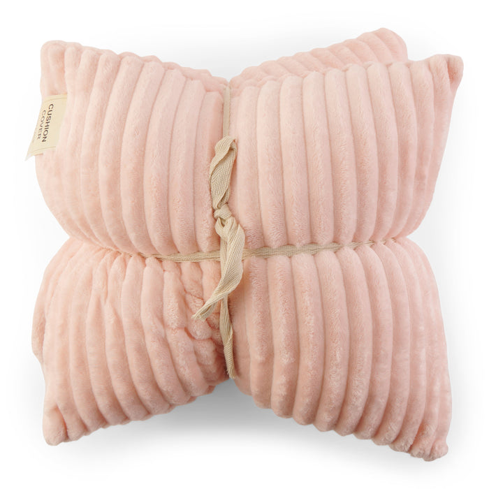 Ribbed Jacquard Cushions, 18-in x 18-in, 2 Pack