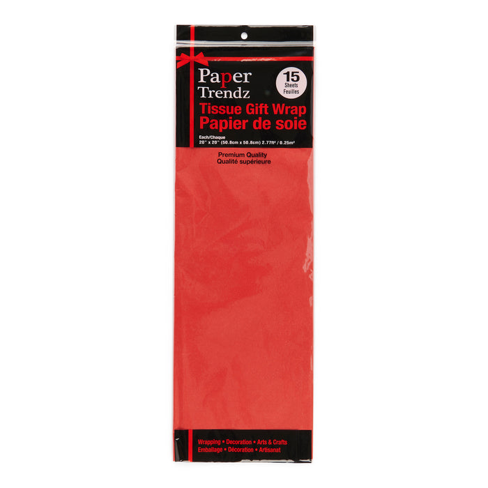 Papier de soie, 20 x 20 po – 15 pièces