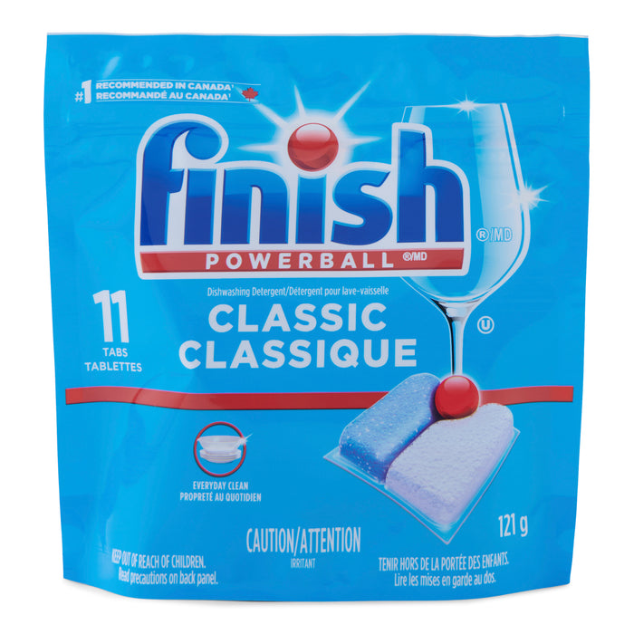 Pastilles de détergent pour lave-vaisselle Powerball Classic Finish, emb. de 11