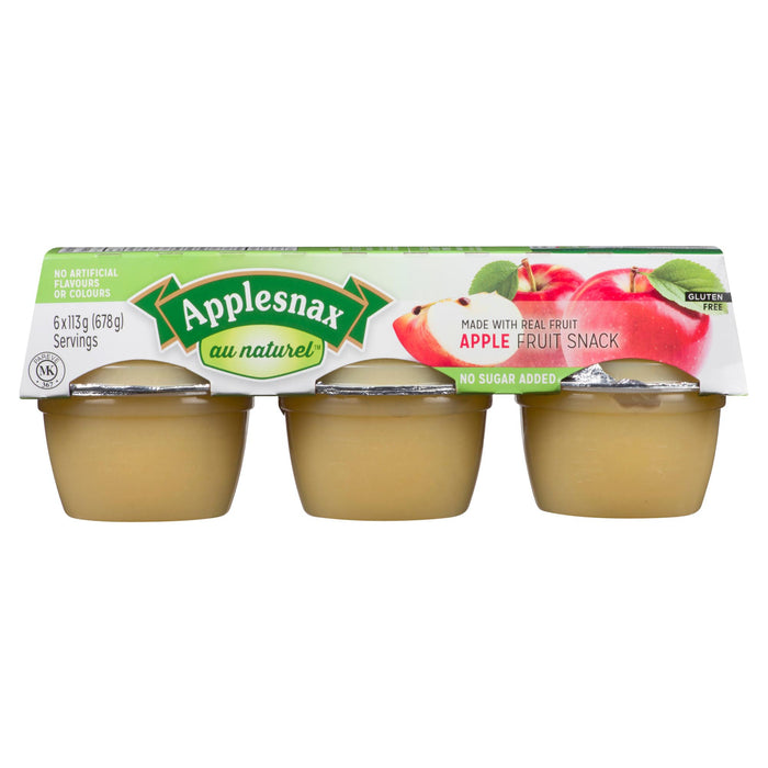 Applesnax Au Naturel Collation aux Pommes, Emballage de 6, 113 g