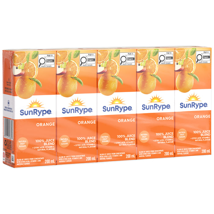 SunRype 100% Juice Blend Orange, 5-Pack x 200 ml