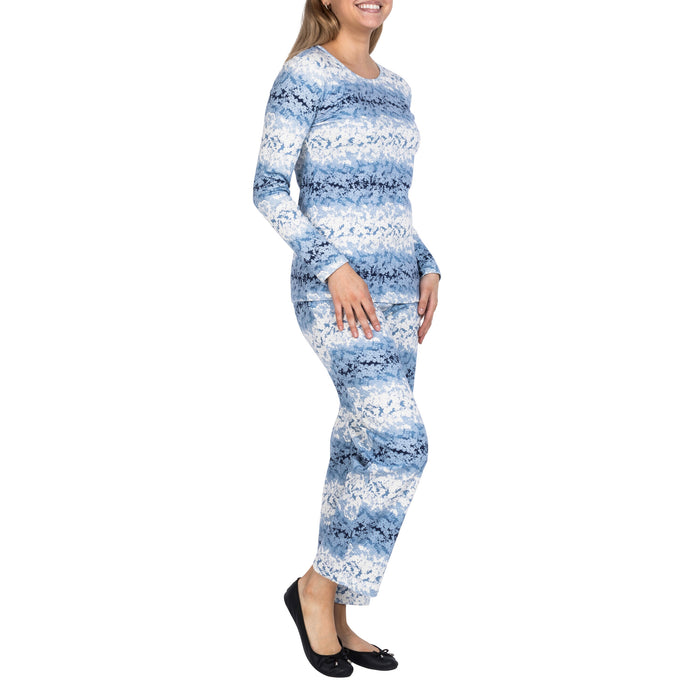 Ensemble de nuit 2 pièces à manches longues pour femmes – P à TG