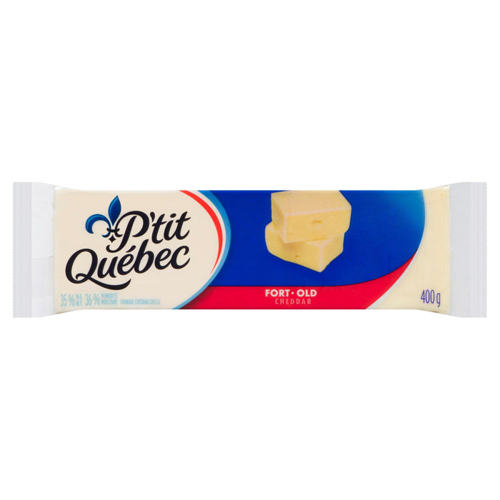 P'tit Québec Old White Cheddar 35 % M.F Cheese, 400-g