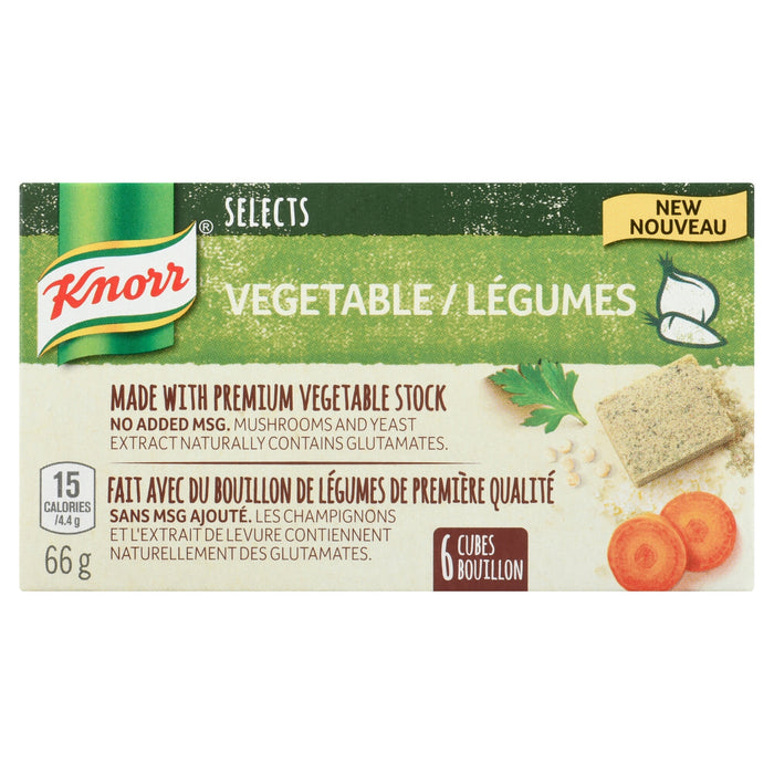 Cubes de bouillon de légumes Knorr Selects, emb. de 6 - 66 g