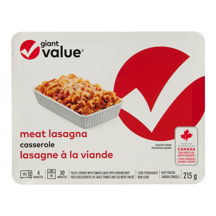 Giant Value Meat Lasagna, 215 g
