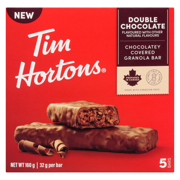 Barres granola à enrobage chocolaté double chocolat Tim Hortons emb. de 5 - 160 g