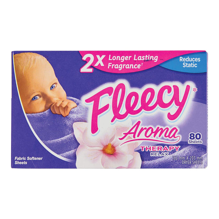 Fleecy Aroma Therapy Dryer Sheets, 80-Pack