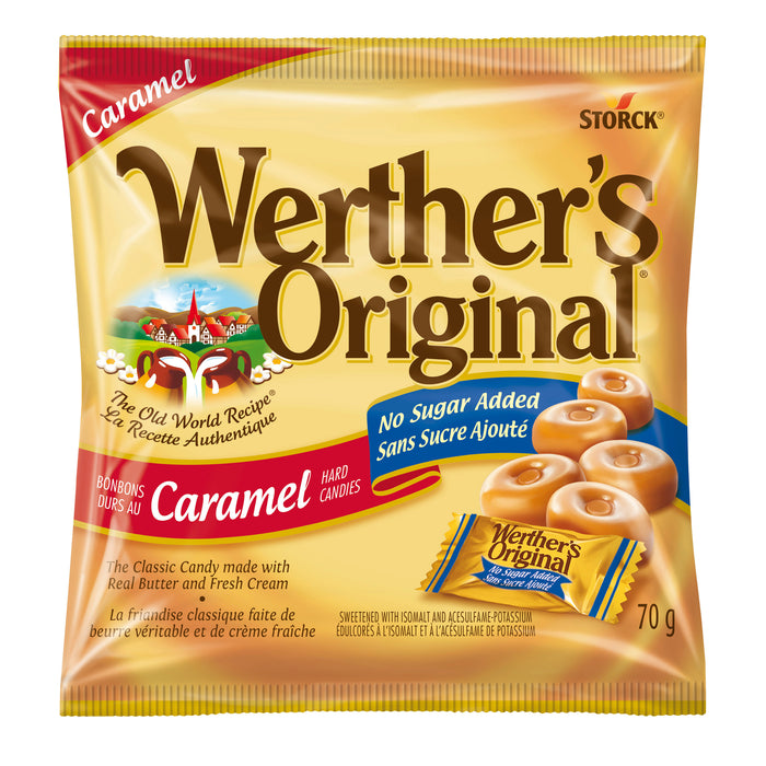 Werther’s Original No Sugar Caramel Hard Candy, 70 g