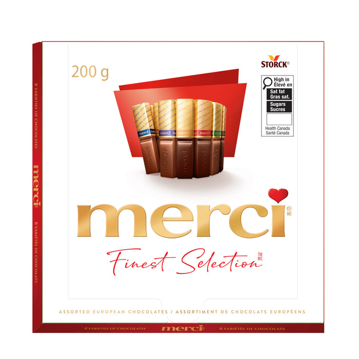 merci Sélection Chocolats fins, boîte de chocolats assortis, 200 g