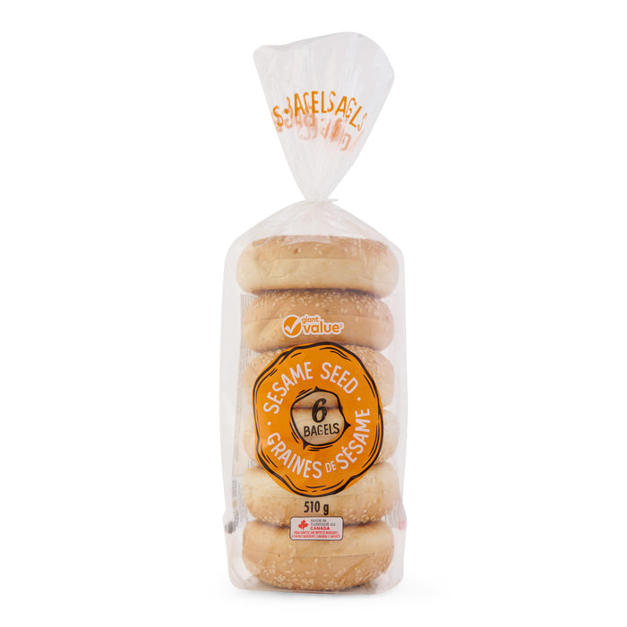 Bagels aux graines de sésame Giant Value, emb. de 6, 510 g