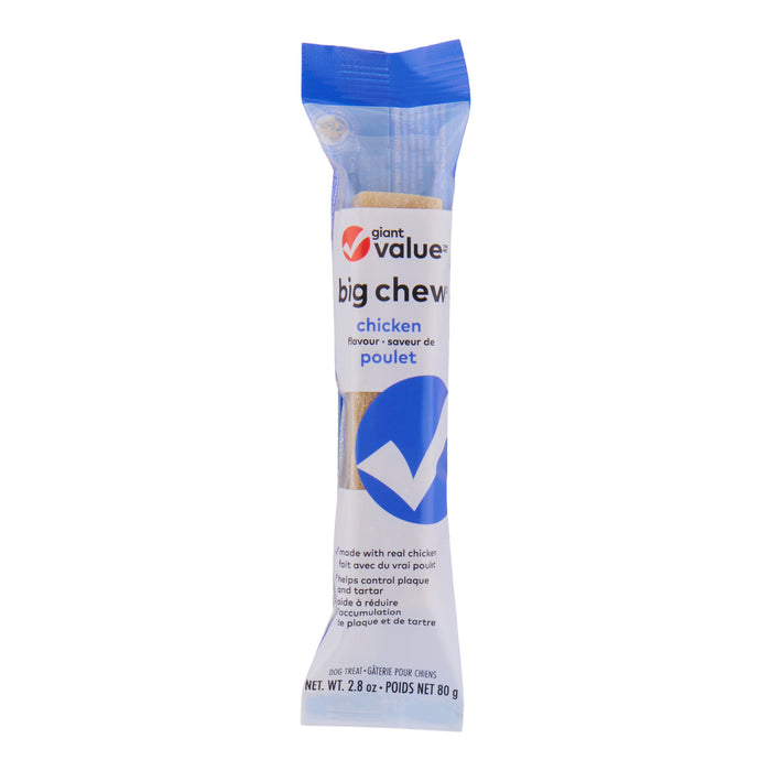 Collation pour chien au poulet Giant Value - 80 g