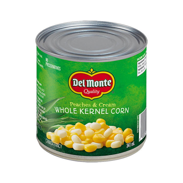 Del Monte Peaches & Cream Whole Kernel Corn, 341-ml
