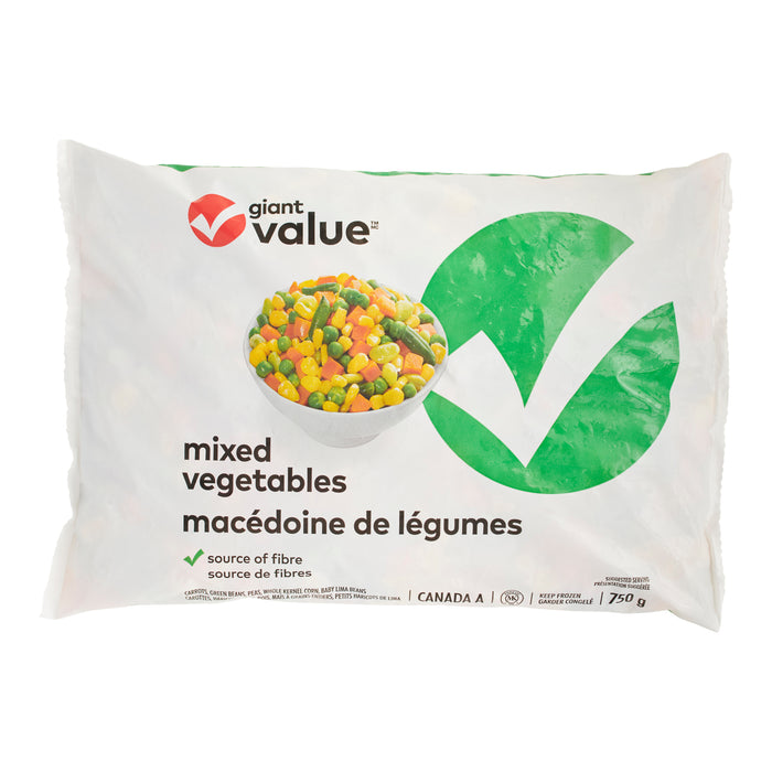 Giant Value Frozen Mixed Vegetables, 750 g