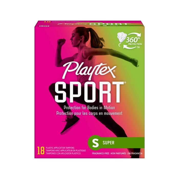 Playtex Sport Unscented Tampons Super Absorbency - 18pk.