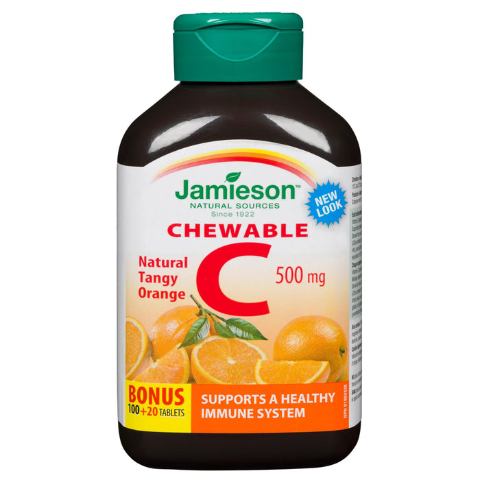 Jamieson C à Croquer Orange Acidulée Naturelle 500 mg, emb. de 120