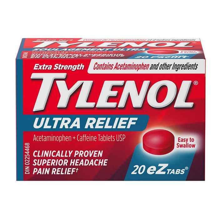 Tylenol Soulagement Ultra Extra Fort Comprimés FaciliT, Emballage de 20