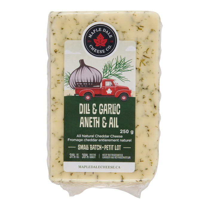 Maple Dale Dill and Garlic Cheddar, 250-g